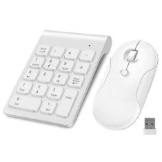 Imagem de TRELC Combo de teclado numérico e mouse sem fio, mini teclado numérico de 2,4 G com 18 teclas com mouse silencioso, extensões de teclado numérico de contabilidade financeira para laptop, PC, desktop,
