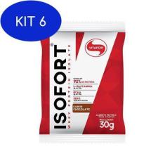Imagem de Kit 6 Isofort Whey Protein Isolado Sabor Chocolate Vitafor