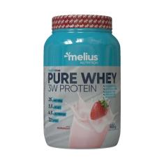 Imagem de Pure Whey 3W Protein (900G) - Sabor: Morango