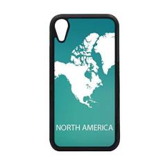 Imagem de Capa para iPhone XR Mapa Continente América do Norte para proteção de telefone Apple