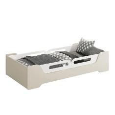 Imagem de Cama Evolutiva 2 Em 1 Zaki Areia Fosco Com 2 Kits Proteção Lateral Usinada - Reller Móveis