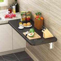 Imagem de Mesa dobrável montada na parede, mesa dobrável, mesa dobrável para lavanderia, mesa flutuante de madeira para parede, mesa dobrável para computador, mesa de parede para espaços pequenos, pre