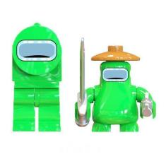 Imagem de Boneco Minifigure Blocos De Montar Among Us Green - Mega Block Toys