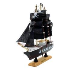 Imagem de Miniatura Barco Navio Pirata De Madeira Veleiro Decorativo  24cm - Gic