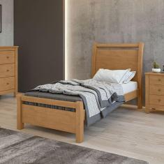 Imagem de Cama Solteiro Ambiente Reali 90 Amêndoa Clean - Lopas