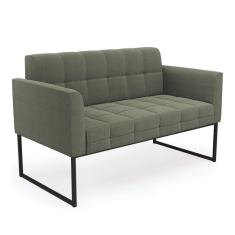 Imagem de Sofá Namoradeira 2 Lugares Industrial Preto Elisa Bouclê Menta D03 - D`Rossi