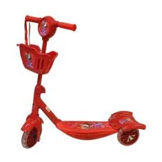 Imagem de Patinete Infantil 3 Rodas Musical Luzes Led Premium Vermelho - 99 Toys