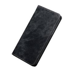 Imagem de HAO RIYLN Capa carteira para iPhone 15 pro Max /15 Pro/15 plus/15, couro PU bloqueio de RFID, fecho magnético com suporte para cartão, capa de proteção para câmera, preta, 15