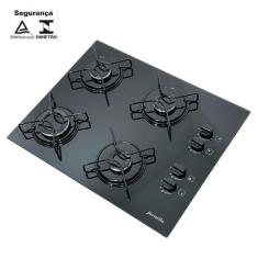 Imagem de Fogão cooktop a Gás 4 bocas Fornello Preto- acendimento automático, Bi