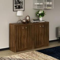 Imagem de Kit 2 Balcões Me4103 com 4 Portas e Prateleira Nogal