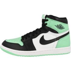 Imagem de Nike Tênis masculino Air Jordan 1 Retro High OG Branco/Preto-Verde Brilho DZ5485 130, Branco/preto e verde brilhante, 39