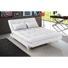 Imagem de Sofá Cama Versátil Pés de Alumínio Sintético D33 - Império Estofados, 