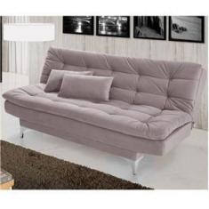 Imagem de Sofá Cama Pratic Império Estofados Marrom Claro