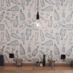 Imagem de Papel de Parede Adesivo Drinks e bebidas N03058 Rolo 0,58x3M