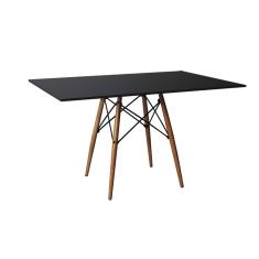 Imagem de Mesa De Jantar Eiffel Retangular 120 Cm Tampo De Madeira 