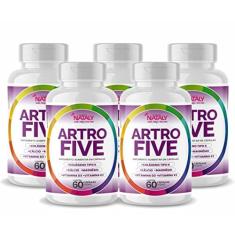 Imagem de Kit Com 5 - Artrofive Colágeno Tipo 2 + Magnésio e Vitaminas 60 Capsulas de 500mg Nataly