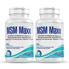 Imagem de Msm Maxx 2x 120 Colágeno Ácido Hialurônico Vitamin C E D3 K2
