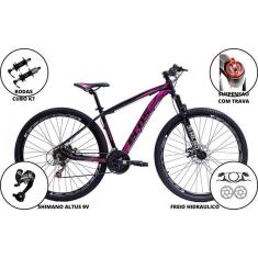Imagem de Bicicleta Aro 29 Mtb Ecos Touareg 27 Marchas Cambio Shimano Altus Freios a Disco Hidraulico Suspensã-Unissex