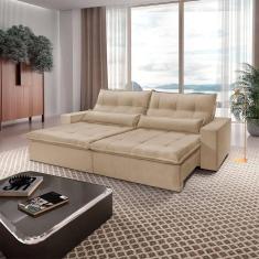 Imagem de Sofá Grecia Linho 02 Módulos De 90cm B25cm Meu Sofá Online A226 Linho Bege