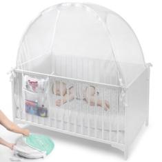 Imagem de Barraca de berço Izybu Baby em malha branca transparente para seguranç