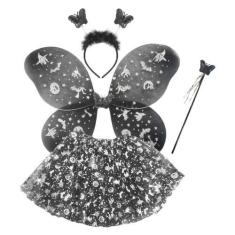 Imagem de Fantasia Infantil Halloween com Saia Asa Tiara e Varinha - Apollo Fest