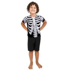 Imagem de Fantasia Halloween Esqueleto Caveira Infantil Dia Das Bruxas - Brink M