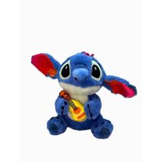 Imagem de Brinquedo Pelúcia Stitch Violão Desenho Disney Infantil 30Cm