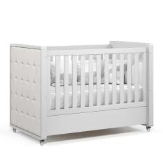 Imagem de Berço Americano Tutto New com Capitonê - Matic Móveis Branco Soft