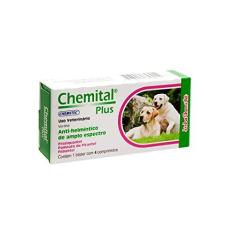 Imagem de Medicamento Chemital para Cães Plus 4 Comprimidos