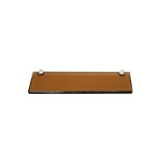 Imagem de Porta Shampoo Reto Em Vidro Bronze Lapidado - Aquabox - 30cmx9cmx10mm