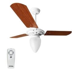 Imagem de Ventilador De Teto Com Controle Remoto Rico 150W E 180W Branco Pás Mog
