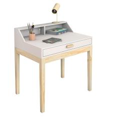 Imagem de mesa de estudo com 1 gaveta teens decoração infantil branco