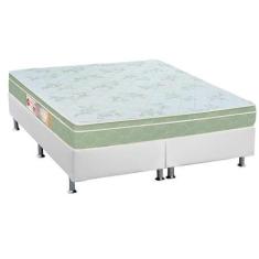 Imagem de Cama Box Queen: Colchão Espuma Castor D33 Sleep Max + Base Crc Courano