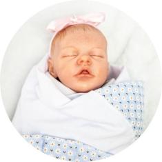Imagem de Bebe Reborn Menina Recem Nascida Realista