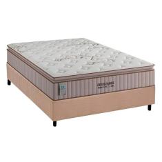 Imagem de Cama Box Casal: Colchão Molas Plumatex LFK Resistance + Base CRC Suede Clean(138x188)