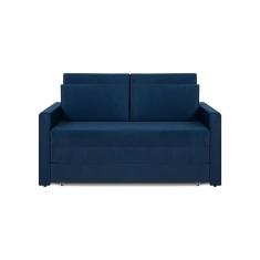 Imagem de Sofá Cama Castor Casal Salerno Max Suede Azul 2 Lugares