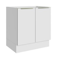 Imagem de Balcão Madesa Lux 70 cm 2 Portas - Branco/Branco Veludo (Sem Tampo)
