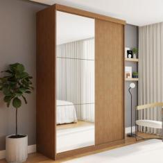 Imagem de Guarda-Roupa Solteiro 2 Portas De Correr 2 Gavetas E 3 Espelhos Salvad