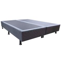 Imagem de Base Cama Box Casal King Size Suede Cinza