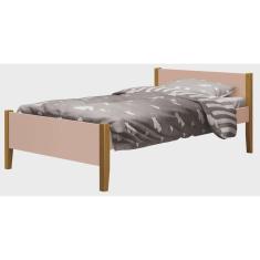 Imagem de Cama Babá Solteiro Simba Rosa Fosco com Madeira - Reller