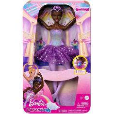 Imagem de Boneca Barbie Fantasia Bailarina Luzes Brilhantes Roxa Mattel Hlc26