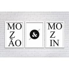 Imagem de Conjunto Quadros Decorativos 3 peças MDF 20x30 Mozão e Mozin