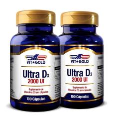 Imagem de Vitamina Ultra D3 2000Ui Vitgold Kit 2X 100 Cápsulas