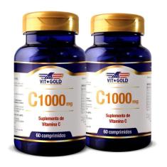 Imagem de Vitamina C 1000 Mg Vitgold Kit 2X 60 Comprimidos