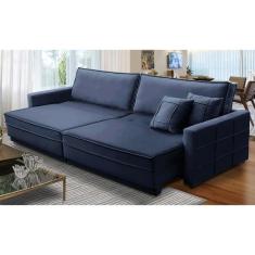 Imagem de Sof  Cama Retr til E Reclin vel 2,30m Com Molas Karen Veludo