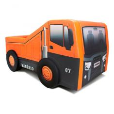 Imagem de Cama Infantil Vasculante Com Rodas Em Relevo - Cor Laranja Tamanho:infantil