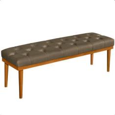 Imagem de Recamier Calçadeira Apolo Corano Caqui Solteiro 1,00m Base Madeira Pés