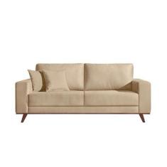 Imagem de Sofá 3 Lugares Lombok Veludo Bege - Mobly