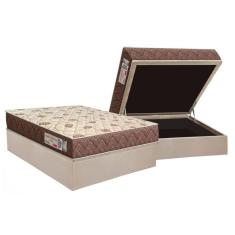 Imagem de Cama Box Baú Casal: Colchão Espuma D33 Orthoflex Comfortpedic + Base CRC Suede Clean (138x188)