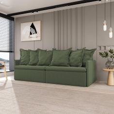 Imagem de Sofá Retrátil e Reclinável 4 Lugares 260cm Dália Cabecasa Madeiramadeira Verde